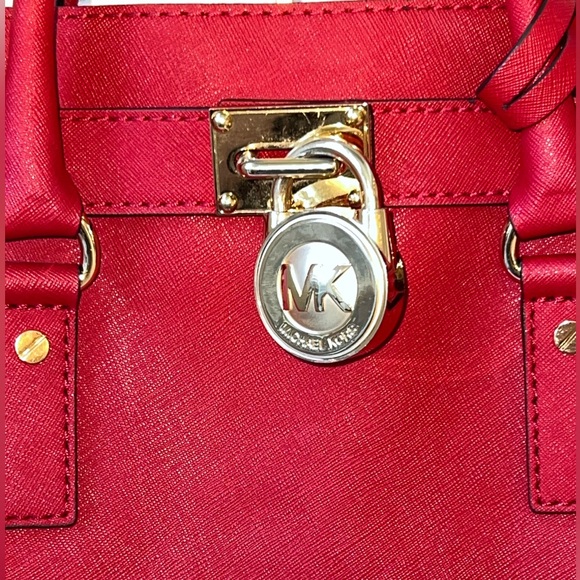 🌶️Michael Kors Hamilton Saffiano Leather Large Tote Shoulder Bag - Picture 4 of 13